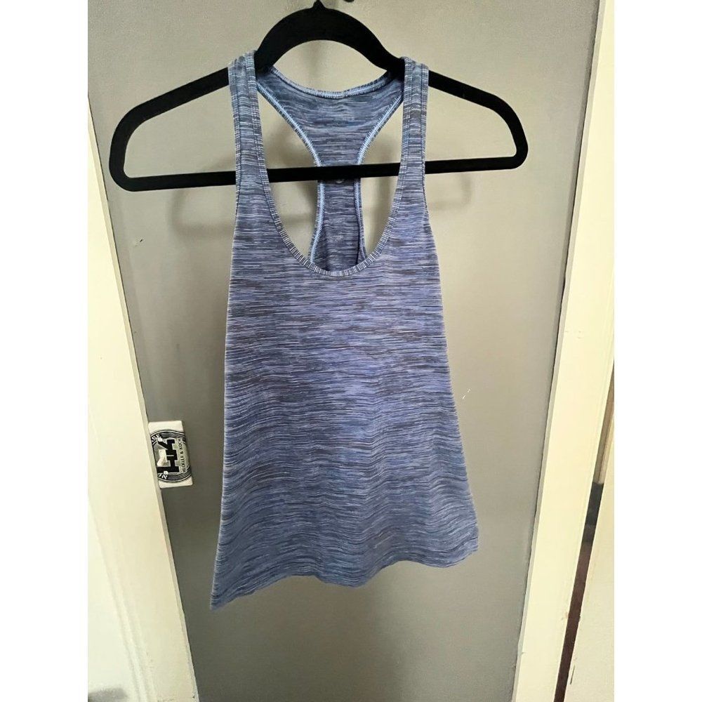 Lululemon size 6 blue tank top razorback